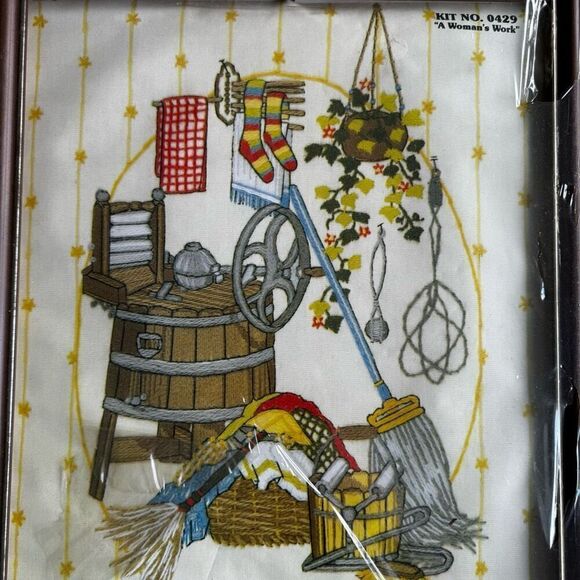 Vintage 70’s Paragon Needlcraft Kit 0429 A Women’s Work New In Box - Picture 4 of 8